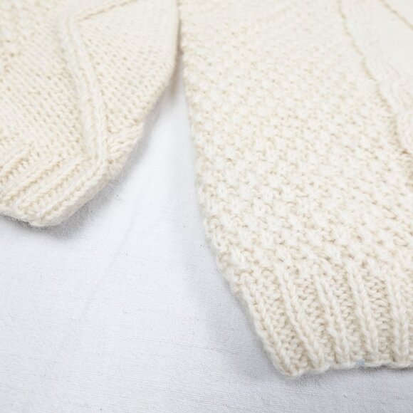 YETI Hand Knit Wool Sweater Women's XL Chunky Thick Cable Knit Pullover - Picture 6 of 10